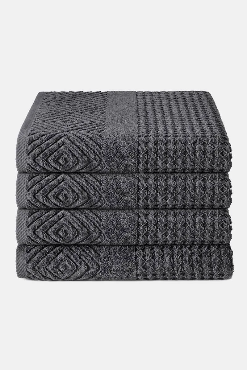 Texere 100% Organic Cotton Diamond Jacquard Towel Set