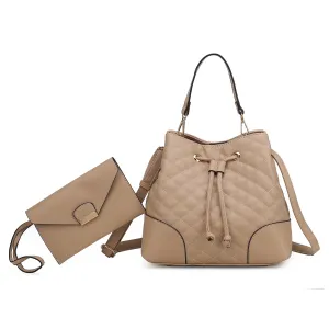 Wendy 2 PCS Bucket Bag with Wristlet