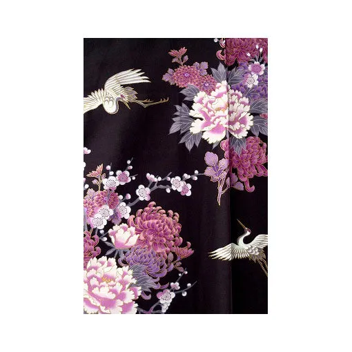 Women's Kimono: Flying Crane & Peony