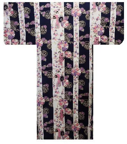 Women's Yukata: Geisha, beauty on stripes