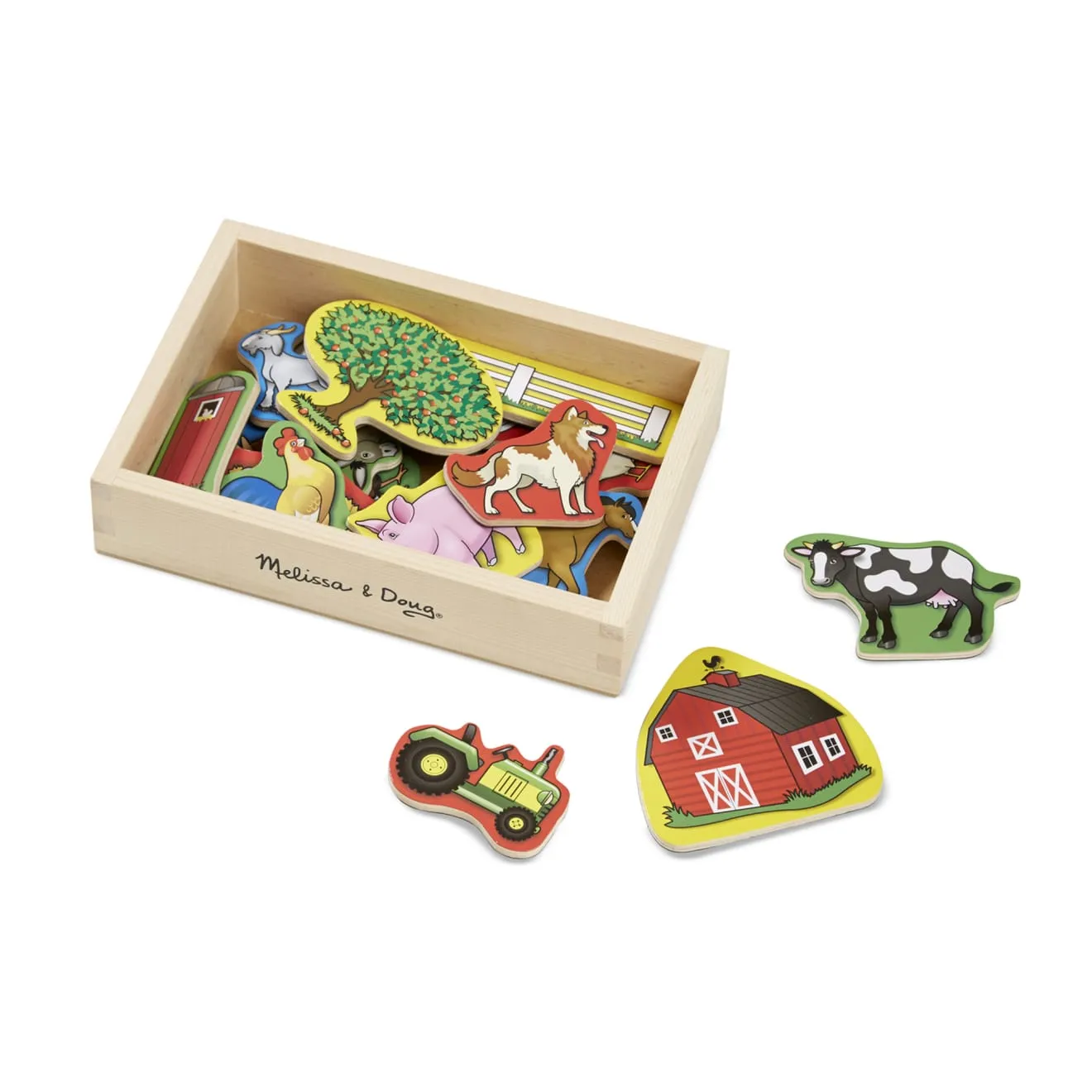 Wooden Farm Magnets