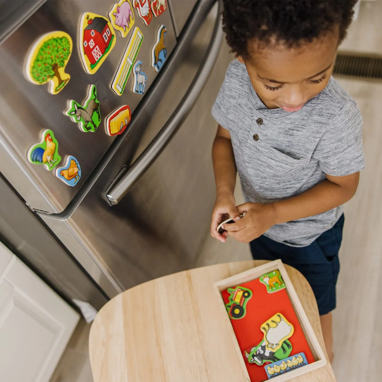 Wooden Farm Magnets