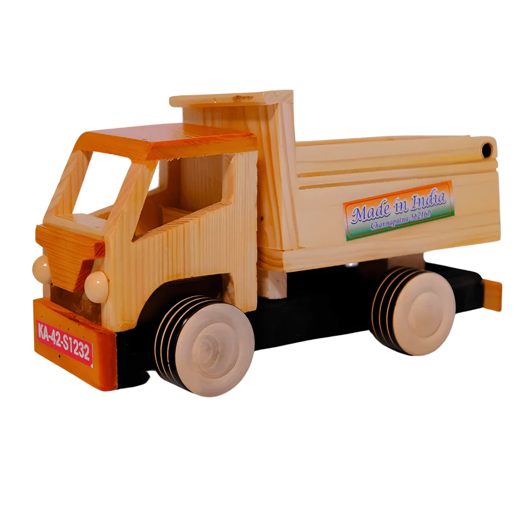 Wooden Tipper Truck for Kids 1 Year (Random colours will be send)