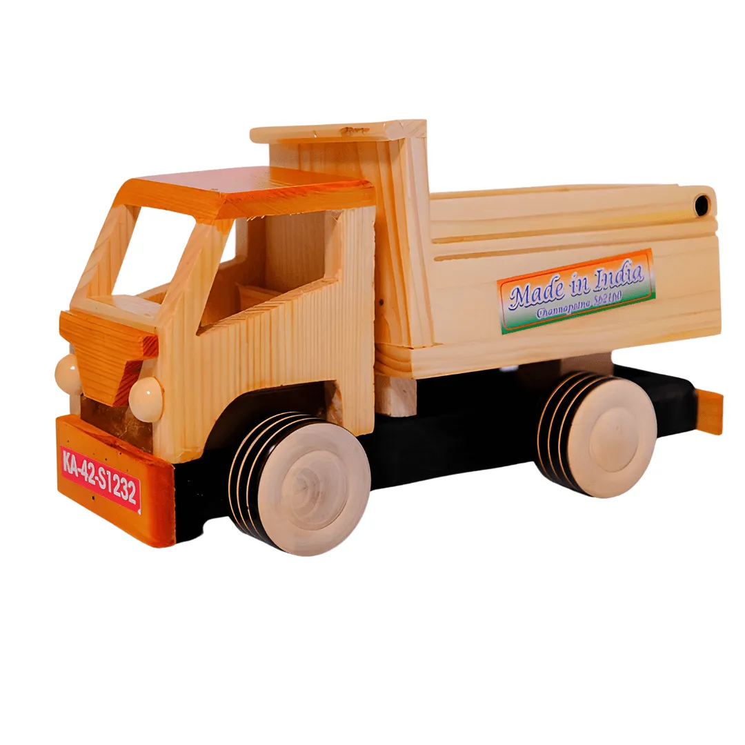 Wooden Tipper Truck for Kids 1 Year (Random colours will be send)